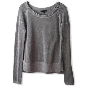 Banana Republic Mesh Knit Sweater Gray